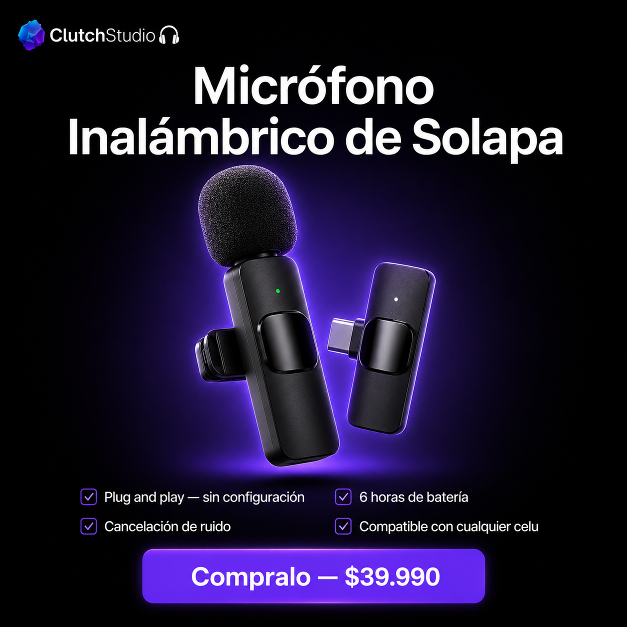 Wireless Lavalier Microphone — Clutch Studio